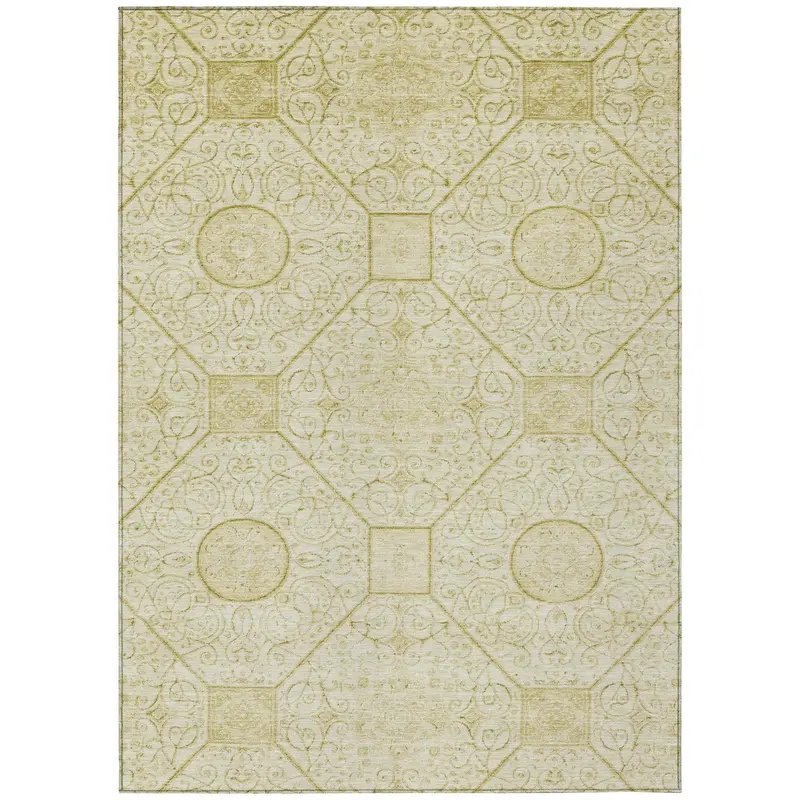 Iriora Metallic Gold Indoor-Outdoor Area Rug – Modern Texture & All-Weather Use 1