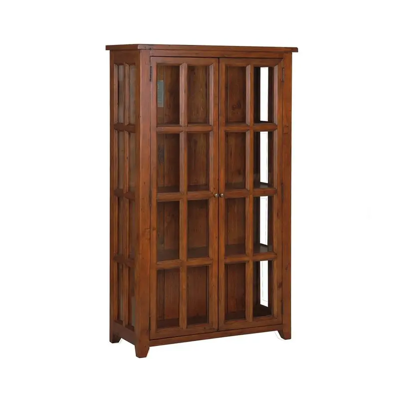 Irish Coast Brown Stained Wooden Bookcase – Classic Library Style 1