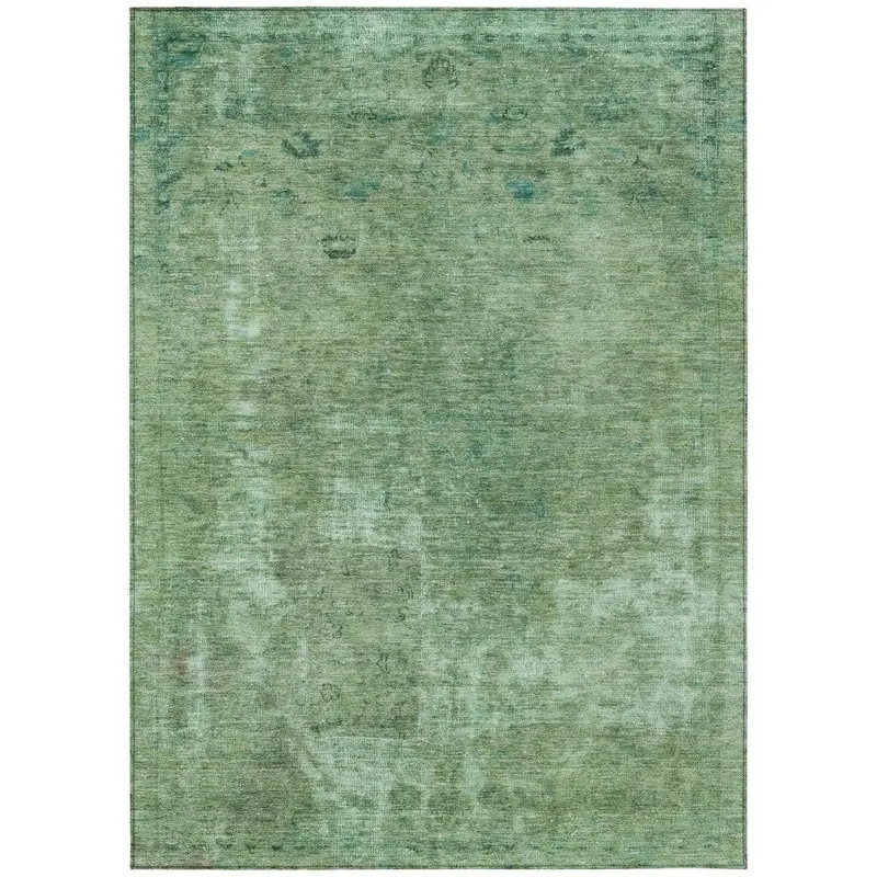 Isadorae Green Indoor-Outdoor Area Rug – Eco-Friendly, Stain-Resistant & Machine-Washable 2