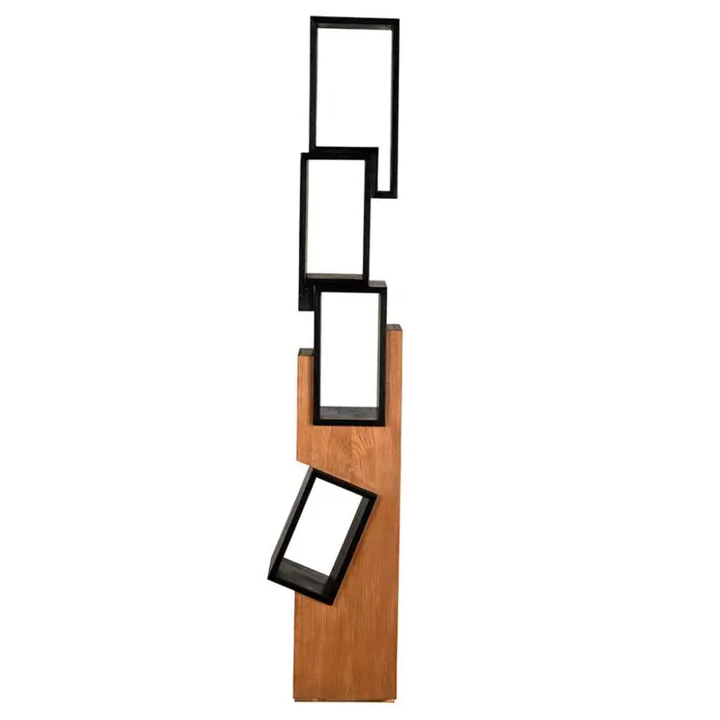 Jackson Black Wood Etagere – Open Shelving Display Unit 1
