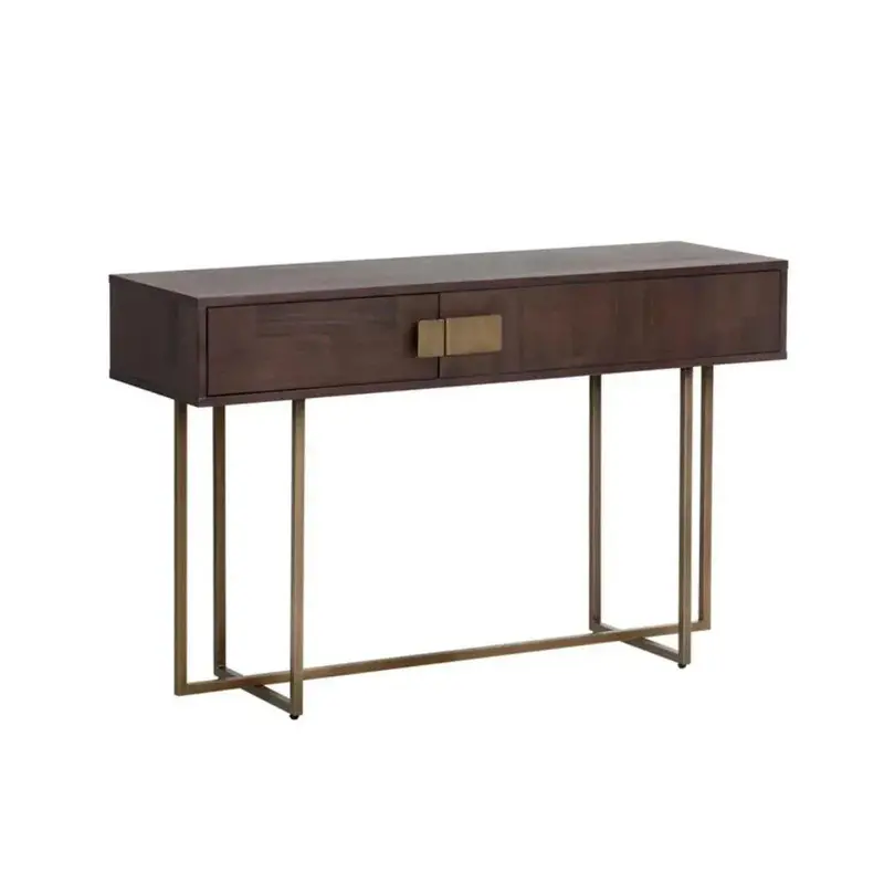 Jade Rectangular Console Table – Solid Wood Hall Or Entryway Piece 1