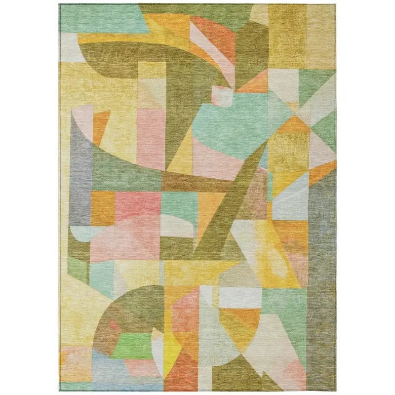 Jaelira Metallic Gold Indoor-Outdoor Rug – Reflective Sheen, Lightweight & Travel-Friendly 1