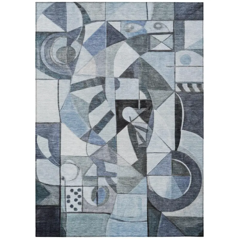 Jaelius Cobalt Blue Indoor-Outdoor Area Rug – Bold Contrast, High-Density Pile & Indoor Deck Ready 1