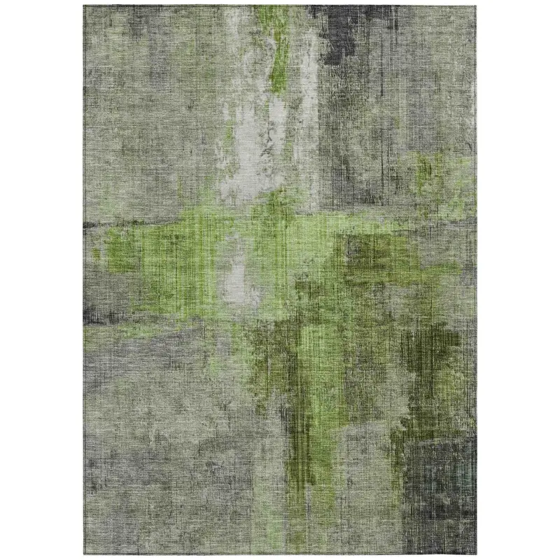 Jaelor Forest Green Indoor-Outdoor Area Rug – Natural-Look Texture, Quick-Drying & Eco-Conscious 1