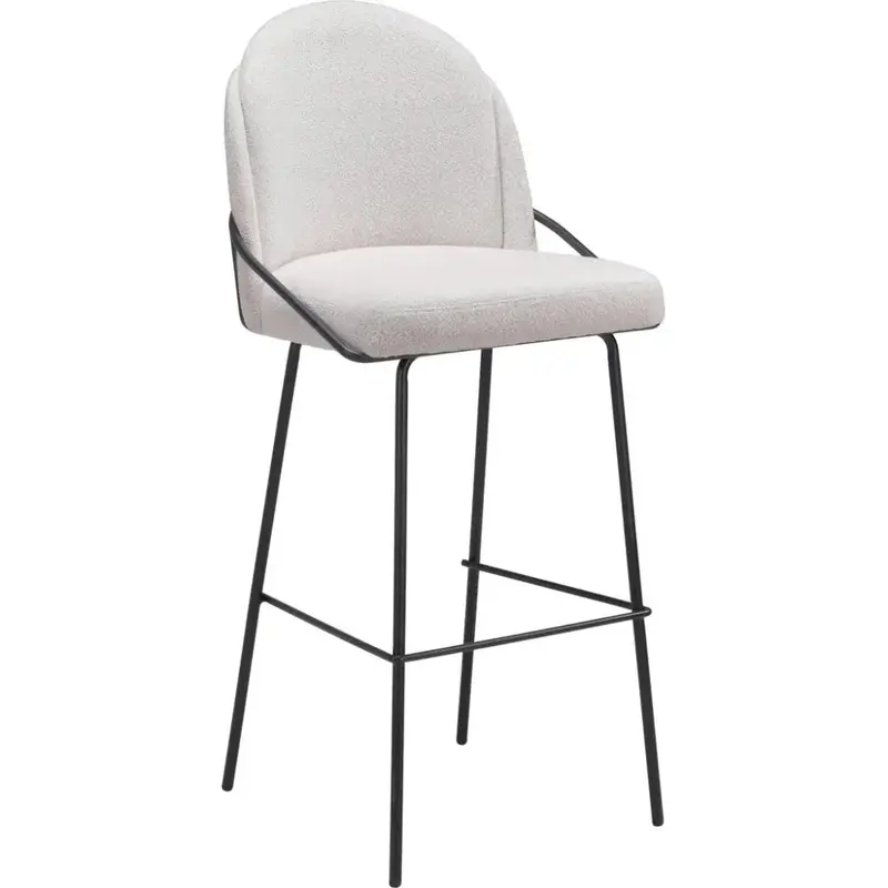 Jambi Ivory Fabric Barstools (Set Of 2) 1