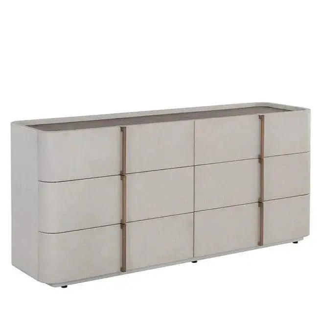 Jamille Leather Dresser With Soft-Close Drawers And Clean Lines 1