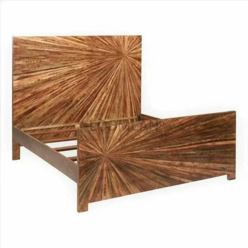 Jarelle Reclaimed Wood Bed Frame – Eco-Friendly Design 1