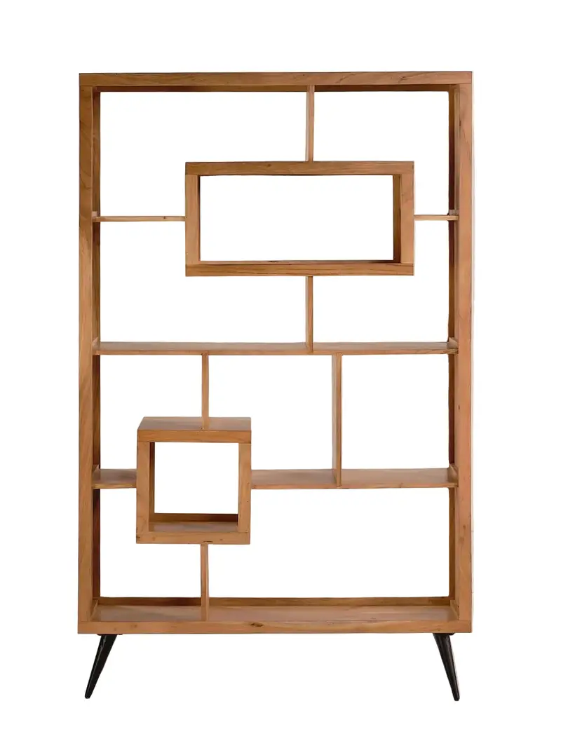 Jarira Brown Tall Wooden Display Cabinet 1