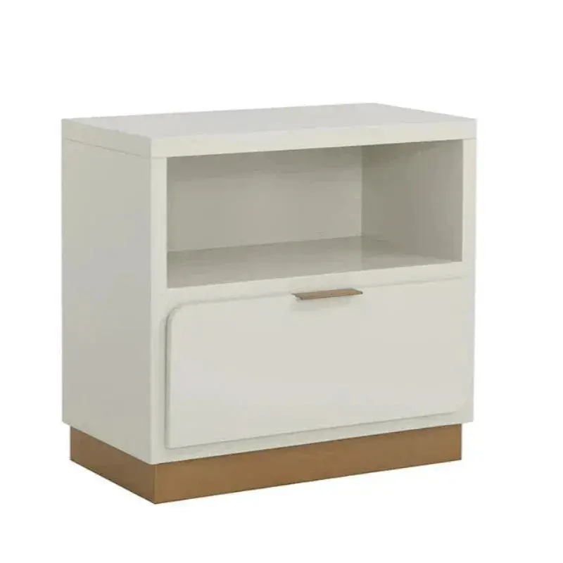 Jenkins Rustic Wooden Nightstand With Steel Base 1