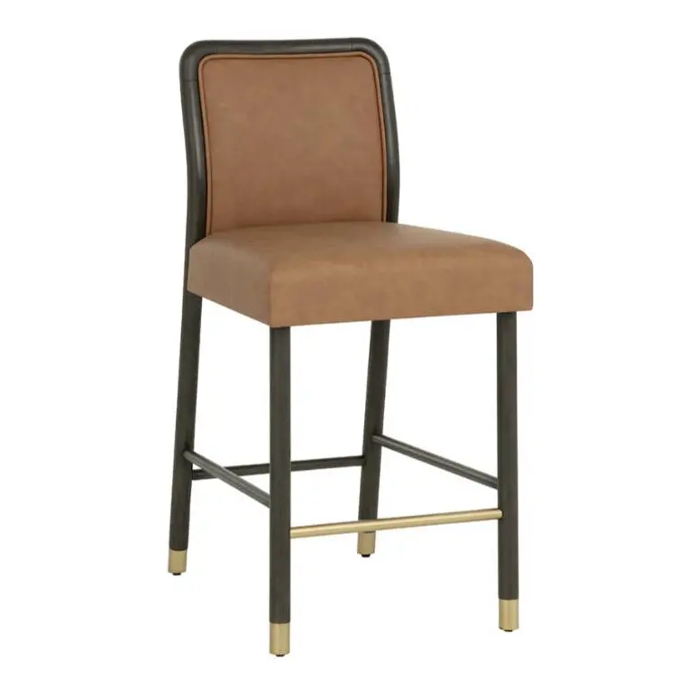 Jeno Streamlined Faux Leather Counter Stool 1