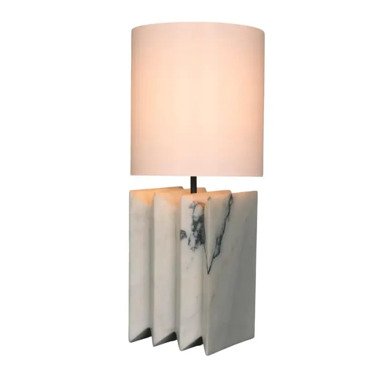 Jman Modern Table Lamp With Soft White Shade 1