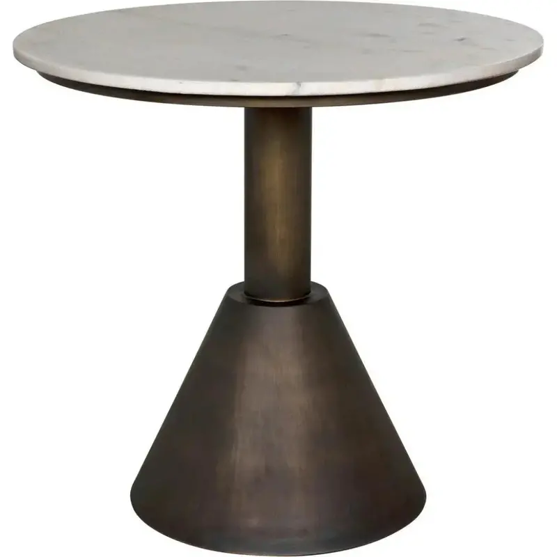 Joseph Accent Table In Aged Brass 1
