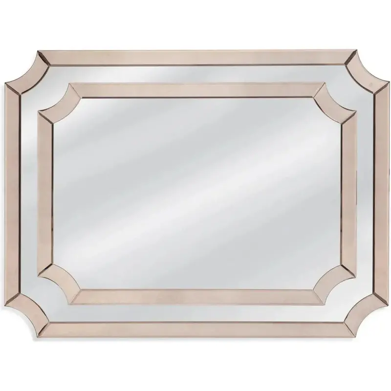 Jules Warm Wood Horizontal Wall Mirror In Brown 1