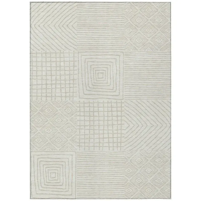 Junia Ivory Washable Floor Rug – Soft, Lightweight Indoor-Outdoor Area Mat 2