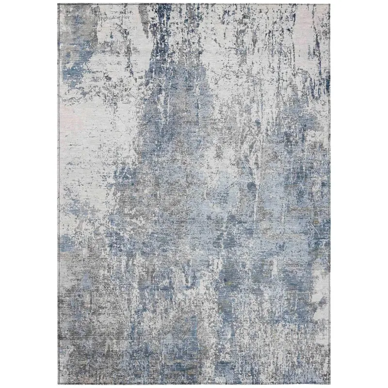 Kaelion Blue Indoor-Outdoor Area Rug – Weather-Resistant Washable Floor Mat 1