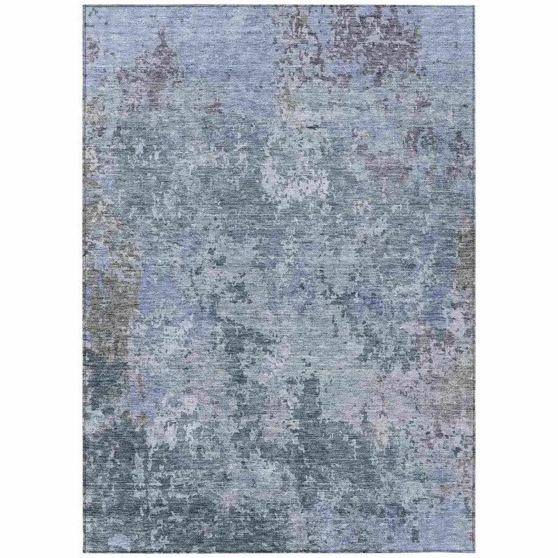 Kairi Blue All-Weather Area Rug – Soft Texture, Machine-Washable Outdoor & Indoor Rug 2