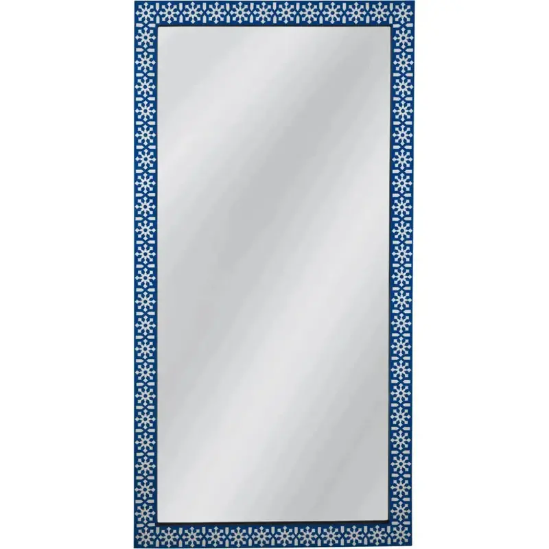 Kamal Blue Bone Accent Floor Mirror 1