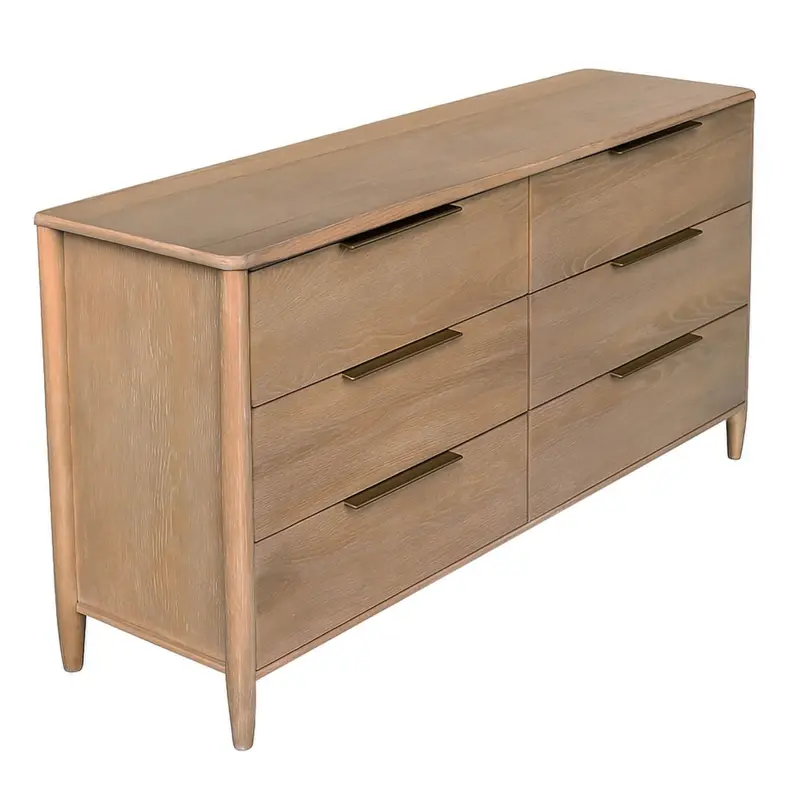 Kamelia Six-Drawer Wooden Dresser 1