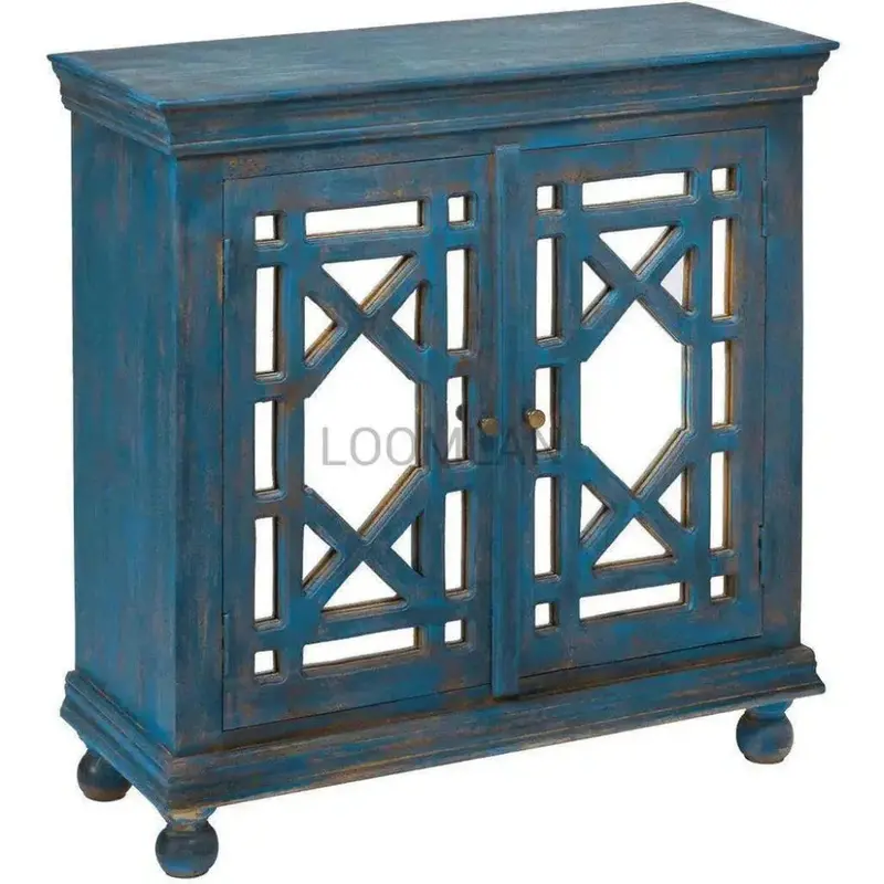 Kelan Accent Cabinet With Mirrored Overlay Door Panels 1