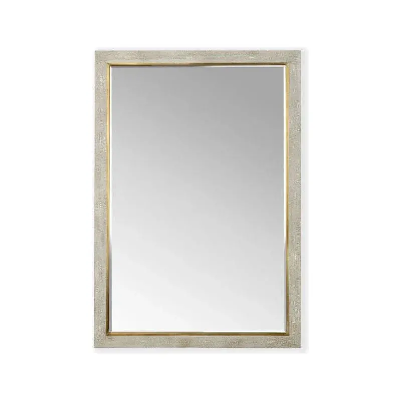Kensington Gray Wall Mirror – Natural Wood Finish 1