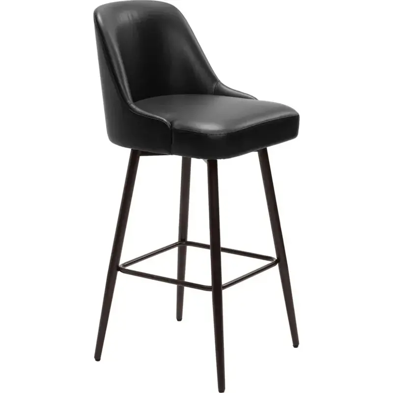 Keppel Faux Leather Swivel Barstool 1