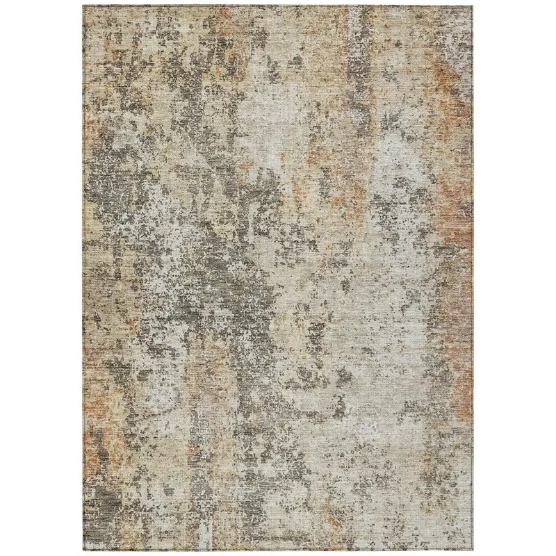 Kheira Orange Indoor-Outdoor Rug – Stylish, Quick-Dry Washable Area Rug For Porches And Living Rooms 2