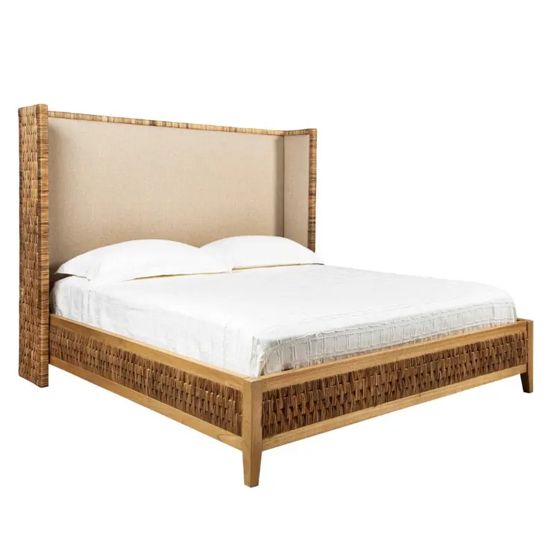 Kimberly Brown Solid Wood King-Size Bed Frame 1