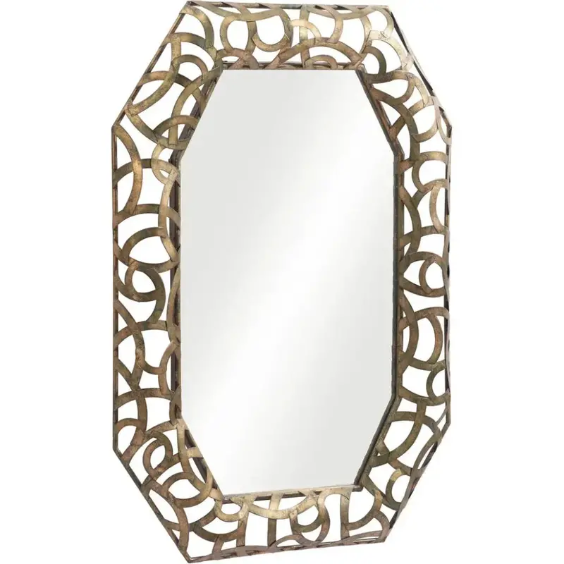 Kin Antique Gold Oval Wall Mirror 1