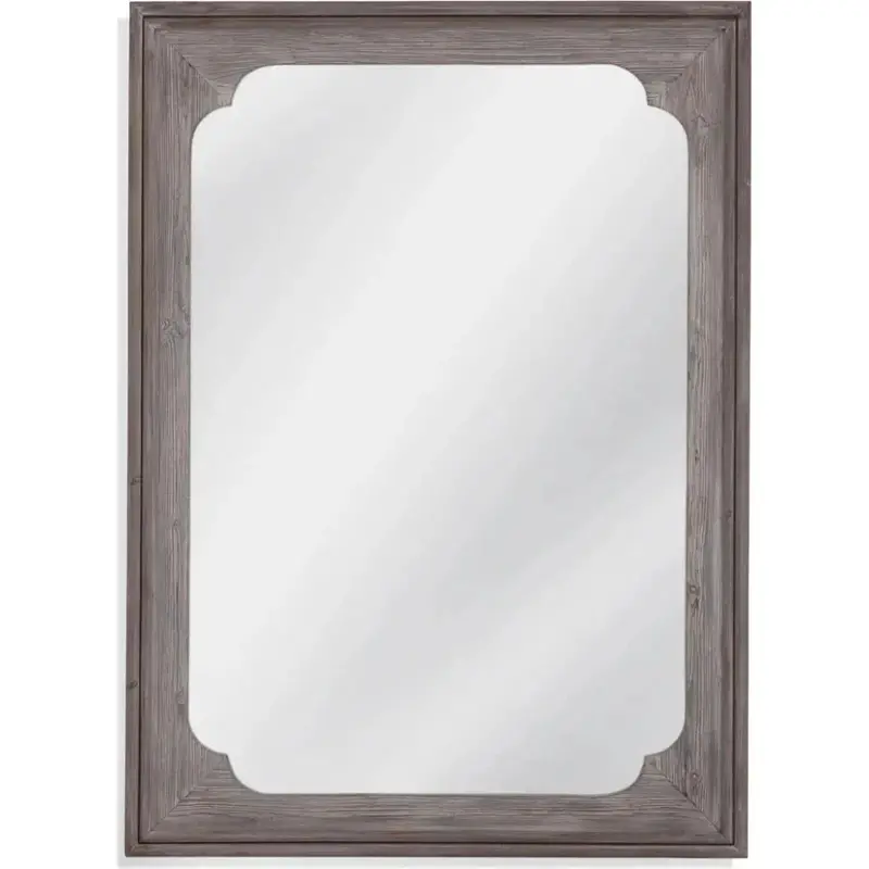 Kingsley Soft Grey Wood Vertical Wall Mirror 1