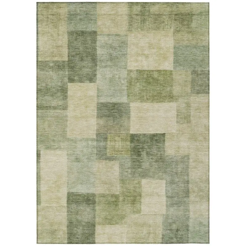 Kiva Green Weatherproof Indoor-Outdoor Rug 2