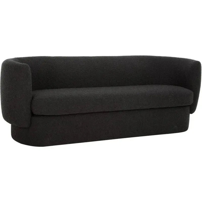 Koba Black Sectional Sofa In High-Performance Fabric 1