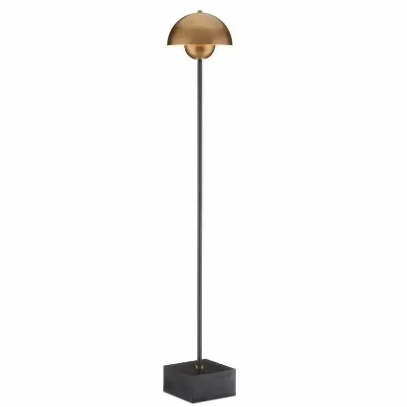 La Rue Dual-Tone Brass And Black Gold-Finish Floor Lamp 1