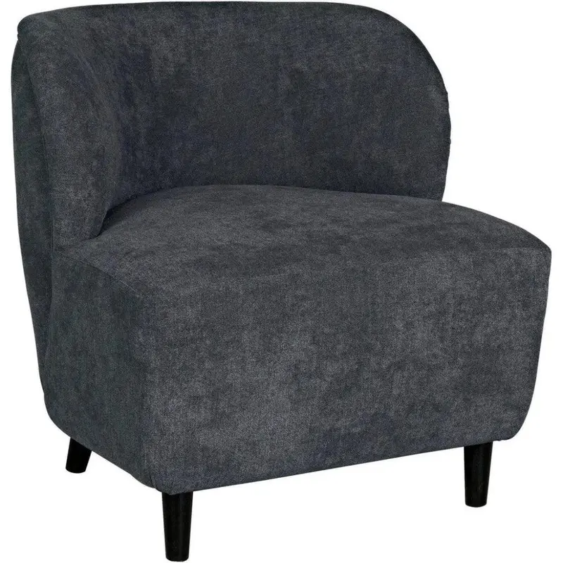 Laffont Upholstered Fabric Armless Lounge Chair 1