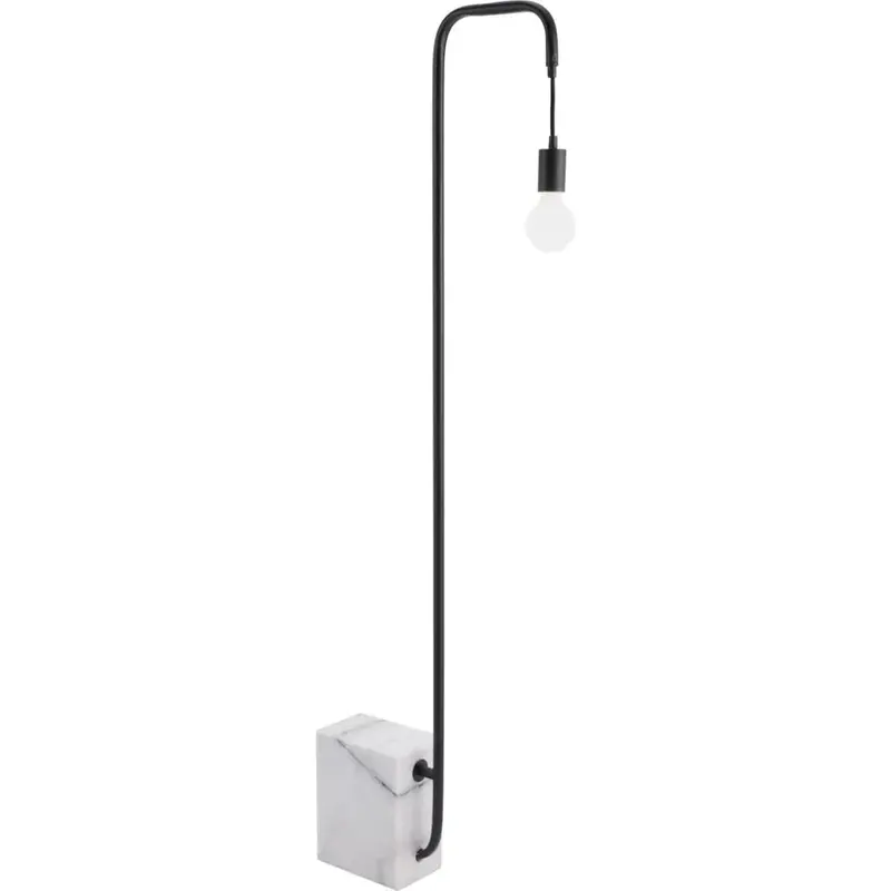 Lancia Black Floor Lamp With Adjustable Shade 1