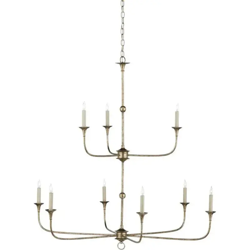 Large Bronze Two-Tier Chandelier – Nottaway Design 1