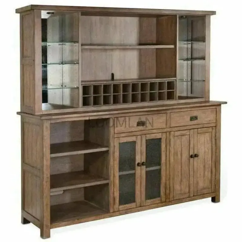 Large Buffet With Hatch Wine Storage And Tempered Glass Shelves 1