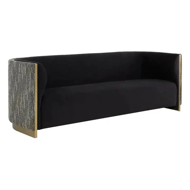 Larron Black Sofa In High-Performance Fabric 1