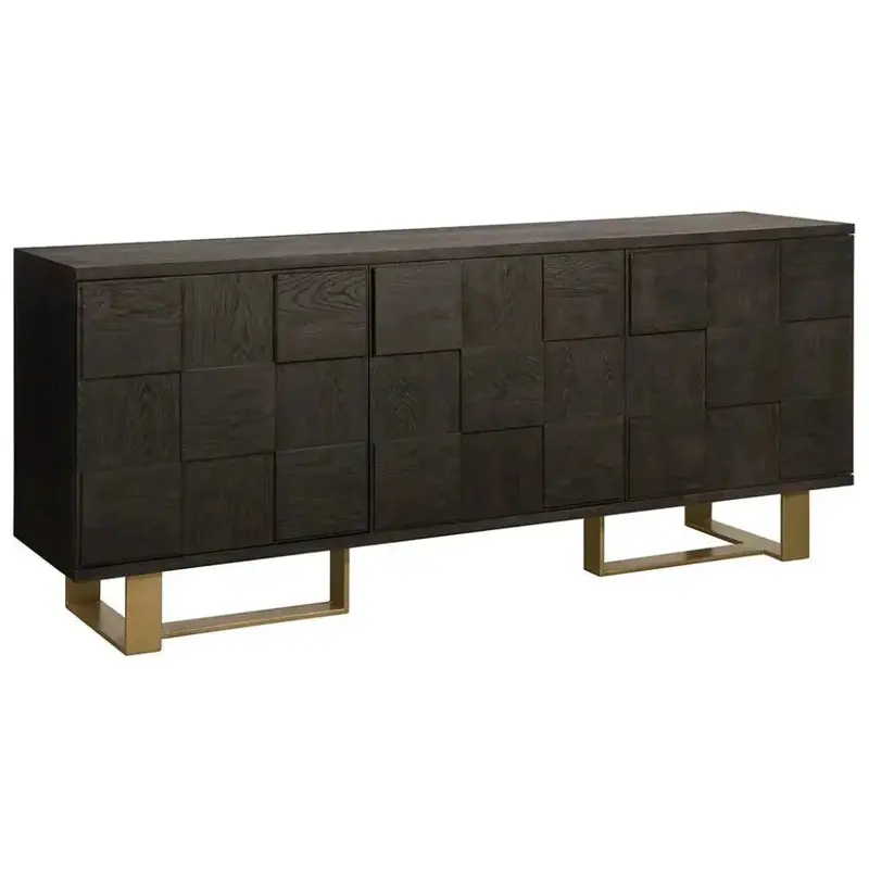 Lars Antique Brass-Finished Sideboard With Spacious Storage 1