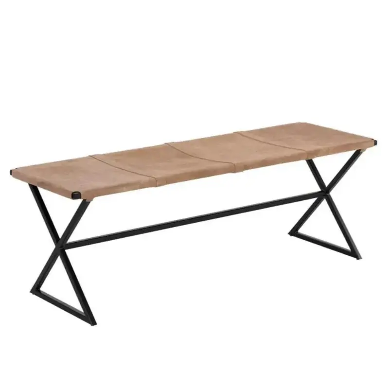 Leather Backless Bench For Bedroom Or Entryway – Elon Style 1