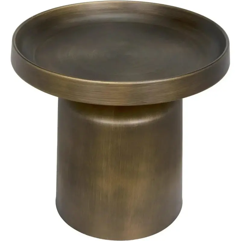 Lee Compact Side Table – Aged Brass Finish 1