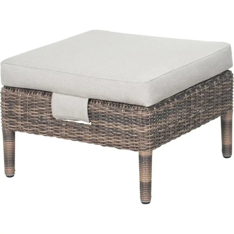 Leeward Grey Outdoor Ottoman 1
