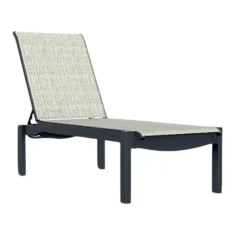 Leeward Mgp Sling Stackable Wheeled Outdoor Chaise 1