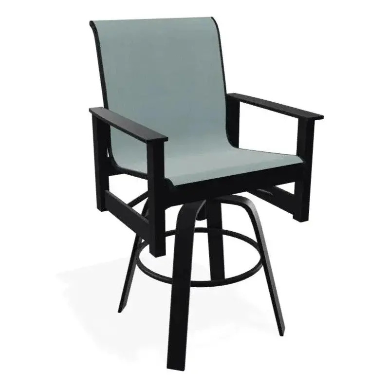 Leeward Mgp Sling Swivel Bar-Height Outdoor Armchair 1