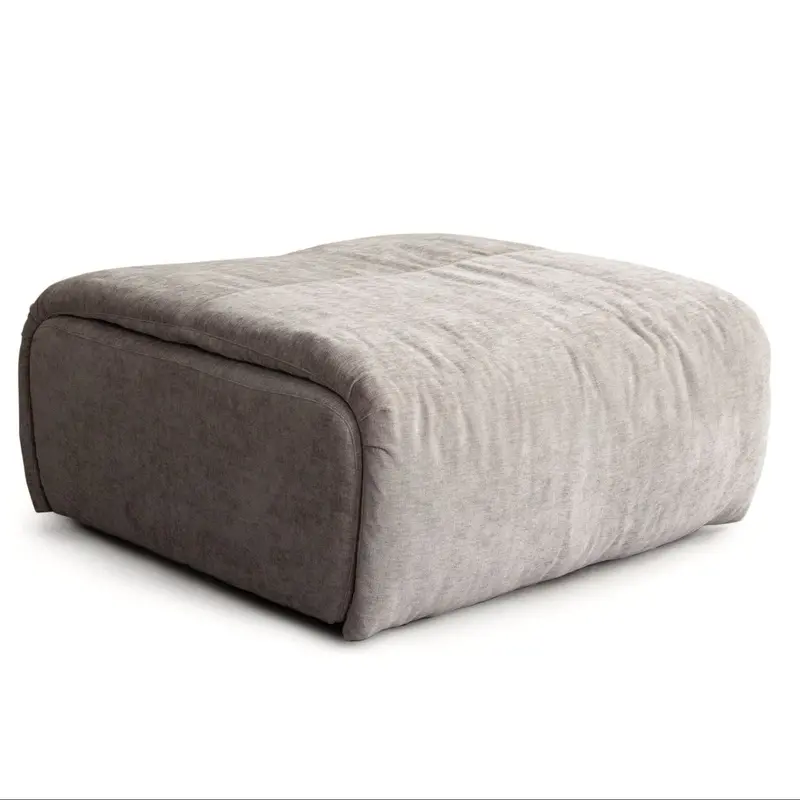 Leigh Dove Square Ottoman In Nature Fabric 1