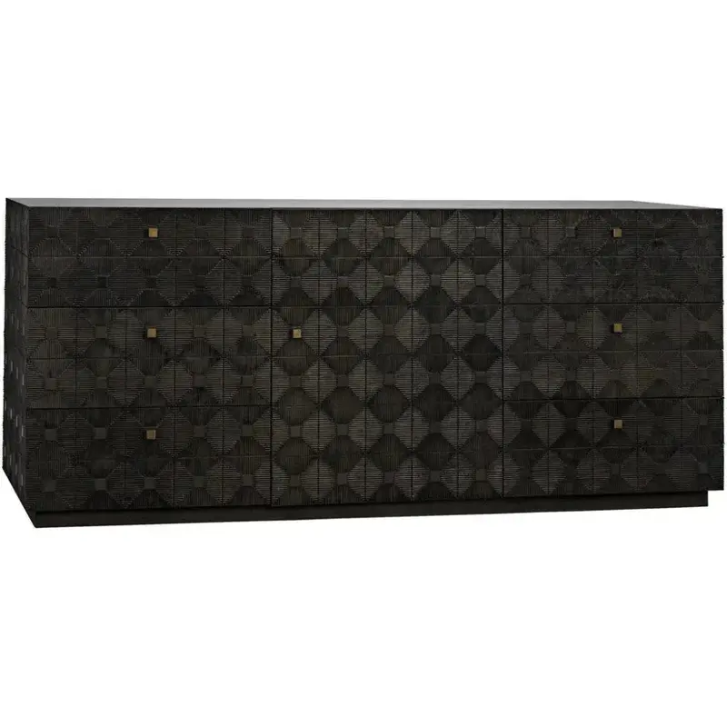 Leon Contemporary Black Wooden Dresser 1