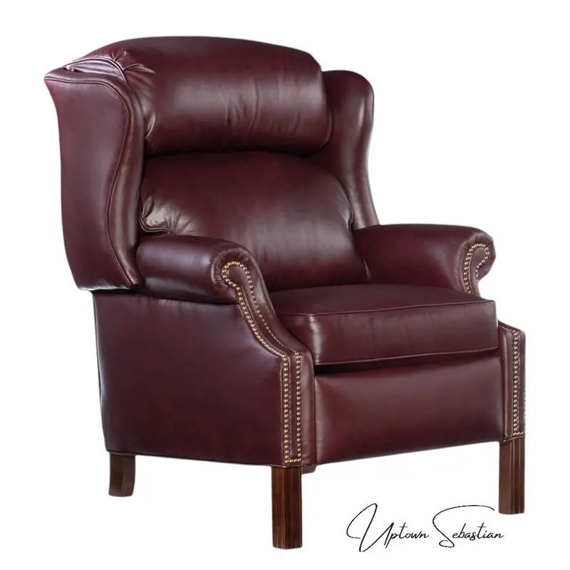Leroy Power Recliner – Burgundy Top-Grain Leather, Adjustable Comfort 1