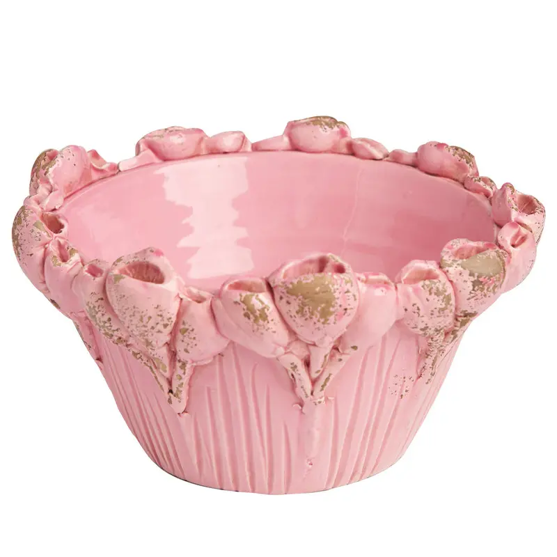 Les Fleur Floral-Print Ceramic Centerpiece Bowl 1