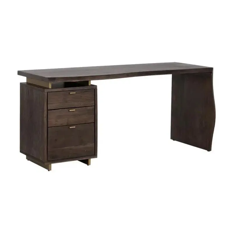 Lewis Three-Drawer Wooden Desk – Compact Home Office Solution 1