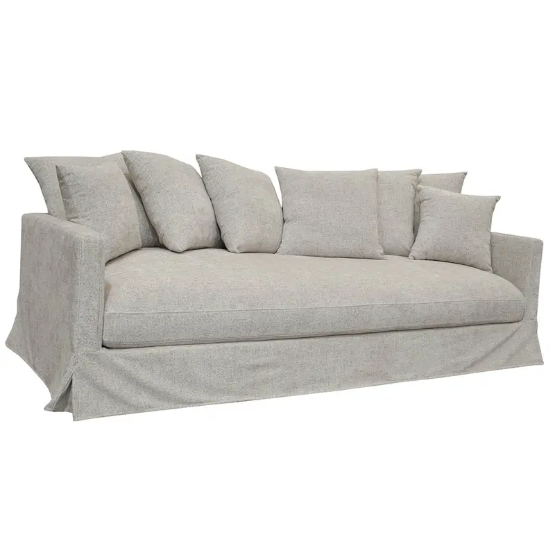 Light Grey Fabric Boardwalk Sofa – Modern Living Room Seating 1