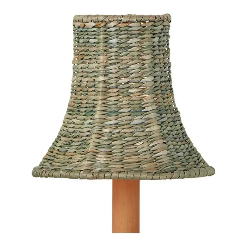 Light Teal Seagrass Chandelier Shade – Bell Style 1